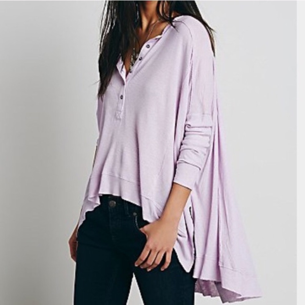 Free People Lavender Benedict Henley